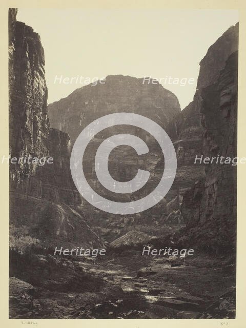 Cañon of Kanab Wash, Colorado River, Looking South, 1872. Creator: William H. Bell.
