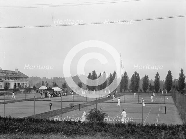Columbia Country Club - Tennis Courts, 1917. Creator: Harris & Ewing.