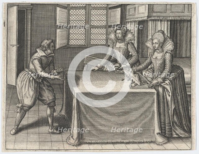 Enigmes Joyeuses pour les Bons Esprits, Plate 6, ca. 1615. Creators: Jan van Haelbeeck, Jean le Clerc.