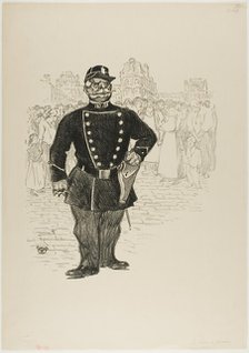 Street Security, May 1894. Creator: Theophile Alexandre Steinlen.