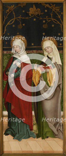 Saint Elizabeth of Hungary and Saint Margaret, ca 1485-1490. Creator: Master of the Sacristy of Kaufbeuren (active ca. 1480-1500).