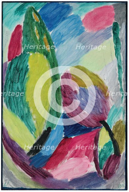 Große Variation: Grüner Schimmer (Large Variation: Green Shine), 1916. Creator: Javlensky; Alexei; von (1864-1941).