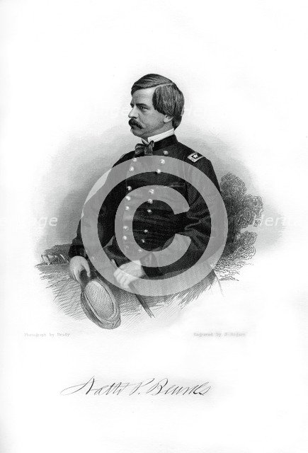 General Nathaniel Prentice Banks, American politician and soldier, 1862-1867.Artist: J Rogers