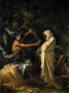 Saul and the Witch of Endor, 1668. Creator: Rosa, Salvatore (1615-1673).