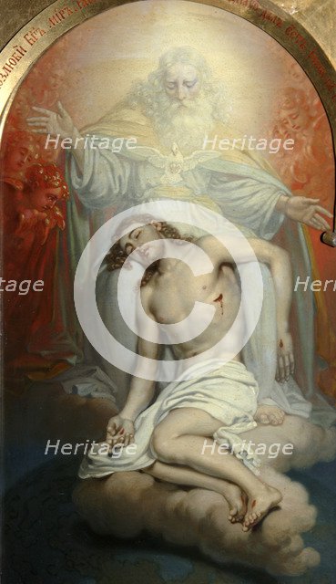 God the Father lamenting over the dead Christ'.  Creator: Borovikovsky, Vladimir Lukich (1757-1825).