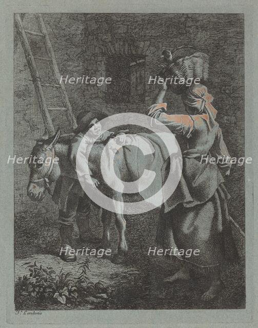 Shepherd Speaking to a Peasant Woman, 1760/1764. Creator: Francesco Londonio.