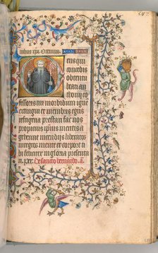 Hours of Charles the Noble, King of Navarre (1361-1425), fol. 288r, St. Anthony, c. 1405. Creator: Master of the Brussels Initials and Associates (French).