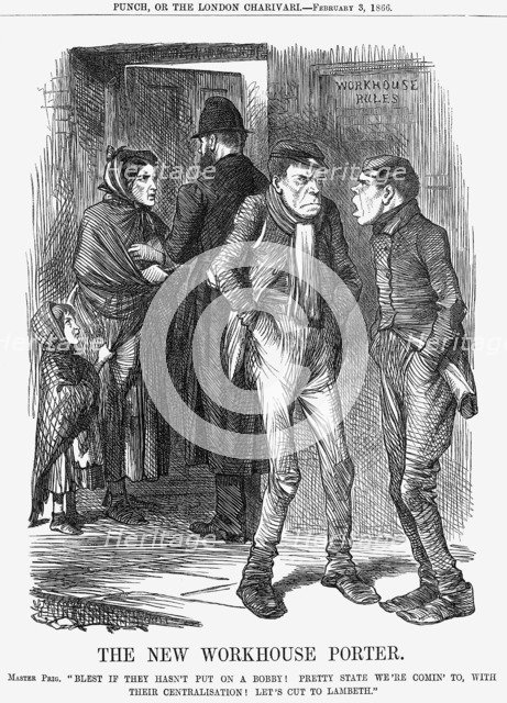 'The New Workhouse Porter', 1866. Artist: John Tenniel