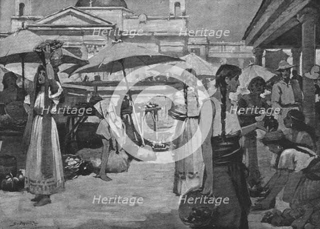 ''The Market Place, Guatemala', 1890. Creator: Unknown.