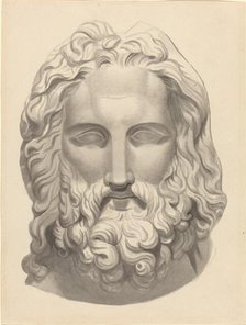 Antique Bearded Head. Creator: John Flaxman.