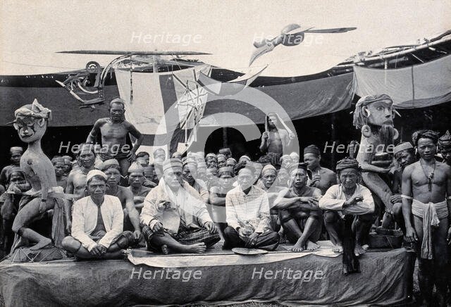 Sarawak: a peace-making ceremony between two Kayan tribes, c1900. Creator: Unknown.