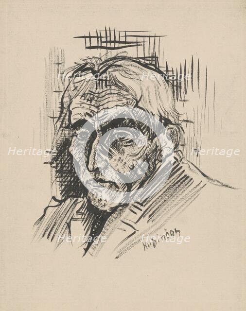 Man's head, around 1940. Creator: Arnold Peter Weisz-Kubincan.