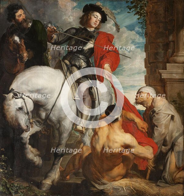 Saint Martin Sharing his Cloak, 1625. Creator: Dyck, Sir Anthony van (1599-1641).