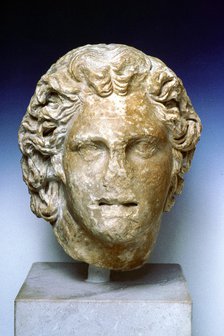 Ivory portrait bust of Alexander the Great, 4th century BC. Artist: Anon