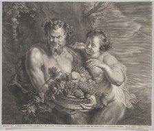 Satyr and Bacchante, ca. 1650-95. Creator: Alexander Voet.