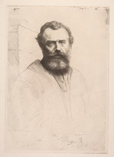 Self-Portrait (Third Plate). Creator: Alphonse Legros (French, 1837-1911).