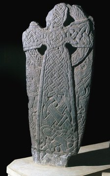 Norse dragon cross-slab from the Isle of Man, 11th century. Artist: Unknown