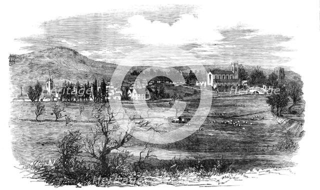 Rugeley - sketched from the Railway, 1856.  Creator: Unknown.