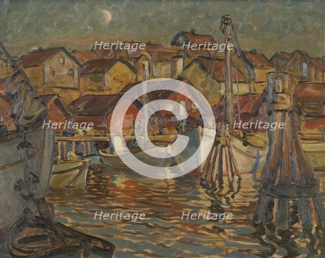 A Fishing Harbour. Study from North Norway, c1900s, Creator: Anna Katarina Boberg.