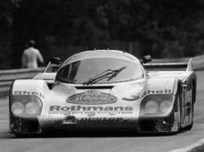 Porsche 956 on its way to winning the Le Mans 24 Hour Race, France, 1983. Artist: Unknown