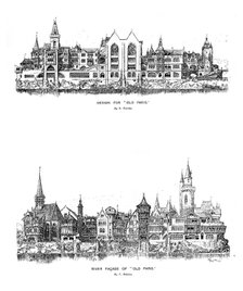 River facade and design for Old Paris, 1899. Artist: Unknown