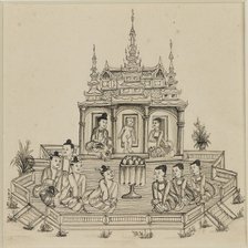 Scene from the Vessantara Jataka, c1880. Artist: Unknown.