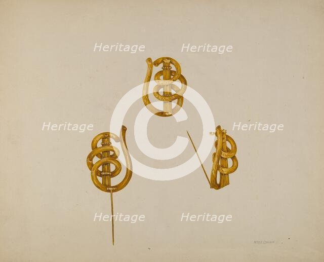 Brooch, c. 1938. Creator: Peter Connin.