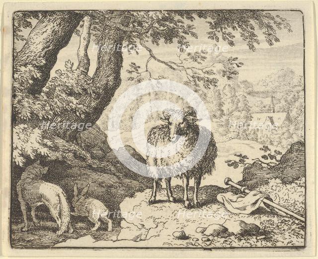 Renard Convinces the Rabbit to Enter His Burrow and Kills Him,  1650-75. Creator: Allart van Everdingen.