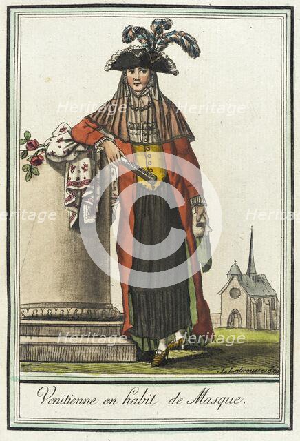 Costumes de Différent Pays, 'Venitienne en Habit de Masque', c1797. Creator: Jacques Grasset de Saint-Sauveur.