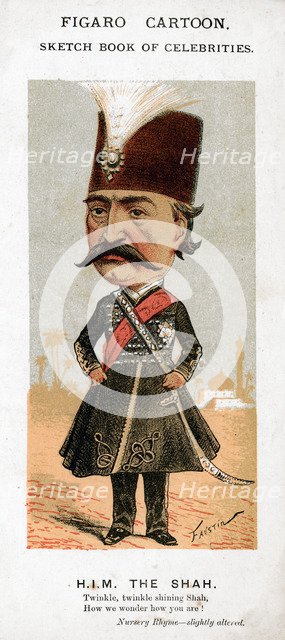 The Shah of Persia, 19th century.Artist: Faustin