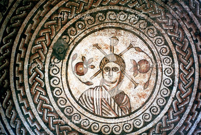 Roundel from a Roman villa, St Mary, Dorset, 4th century AD. Artist: Unknown