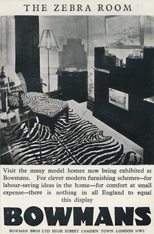 'The Zebra Room - Bowmans', 1933. Artist: Unknown.