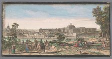 View of the city and the Palace of Versailles, 1700-1799. Creators: Anon, Jacques Rigaud.
