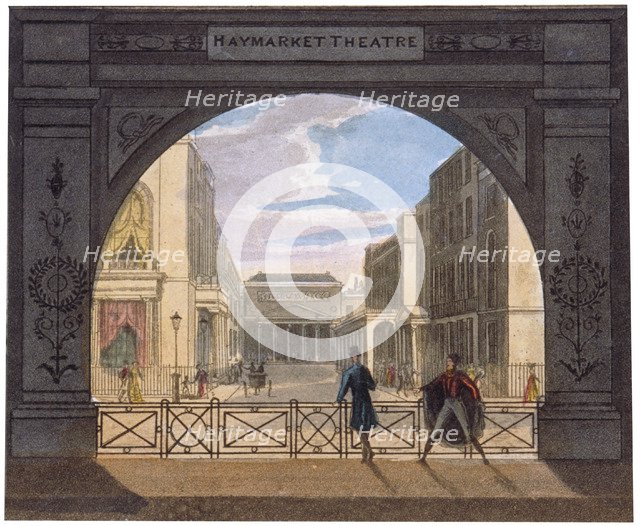 View of the Haymarket Theatre, London, c1820.                                                      Artist: Anon