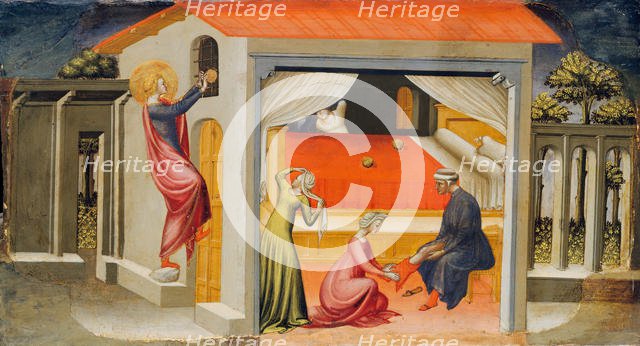 Saint Nicholas Providing Dowries, 1433-35. Creator: Bicci di Lorenzo.