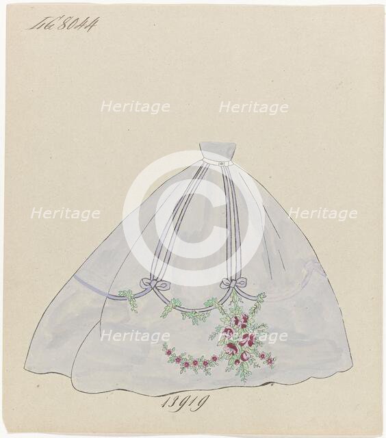 Light-blue skirt, c.1865. Creator: Anon.