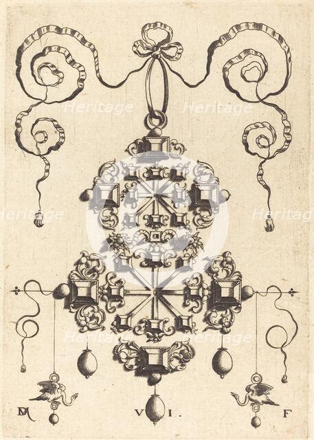 Large Pendant with Two Double Crosses, Surrounded by Six Large and Sixteen Small... Creator: Daniel Mignot.