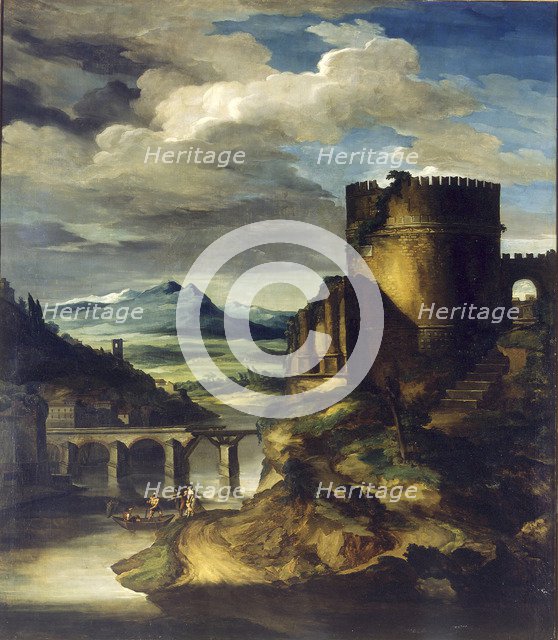 Landscape with a Tomb. Artist: Géricault, Théodore (1791-1824)