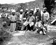 The Chitral Campaign: Sher Afzul and his attendants, 1895. Creator: Unknown.