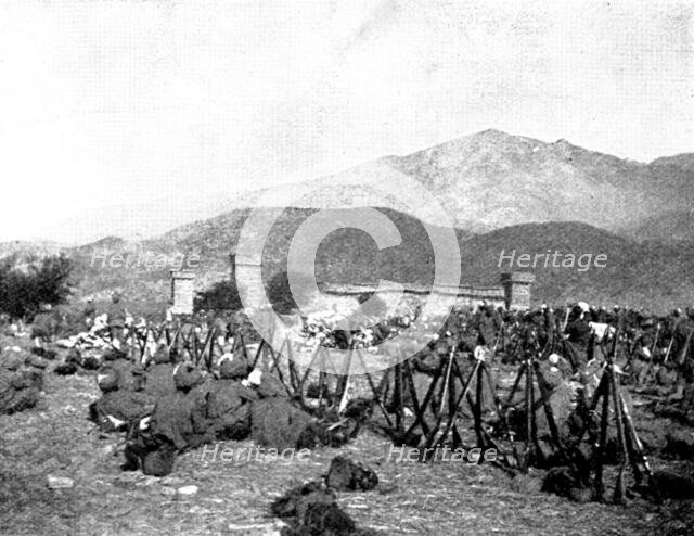 The Chitral Campaign: Fort Sadu, Third Brigade of 25th Punjab Infantry, under General Gatacre, 1895. Creator: Unknown.