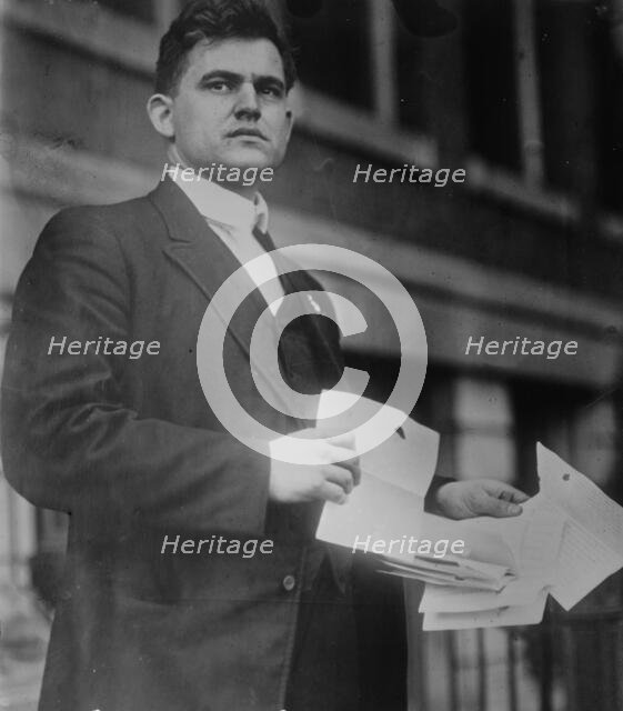 Elbert Martin and bullet-pierced speech, 1912. Creator: Bain News Service.