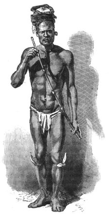 'New Caledonian Flute Player; Some Account of New Caledonia', 1875. Creator: Unknown.