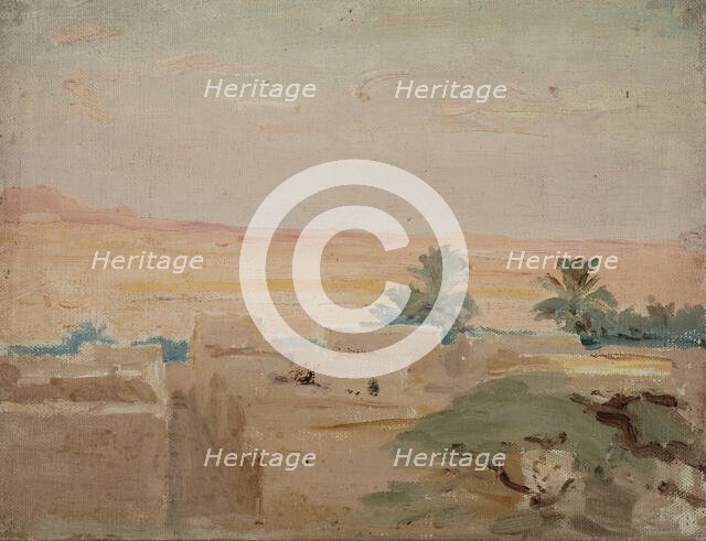 Biskra-Desert (Evening), 1909. Creator: Jan Ciaglinski.