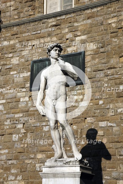Michelangelo's David, Signoria Square, Florence, Italy. Artist: Samuel Magal