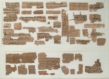 Papyri Fragments, Coptic, 7th century. Creator: Unknown.