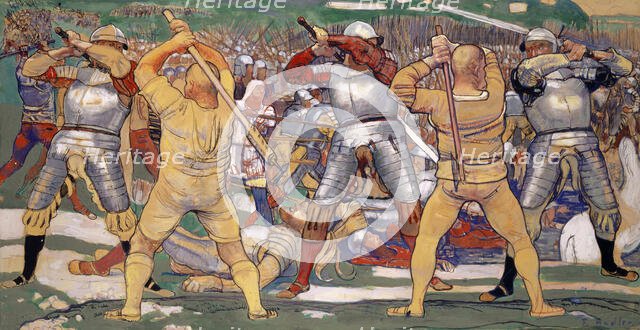 The Battle of Näfels, 1896-1897 . Creator: Hodler, Ferdinand (1853-1918).