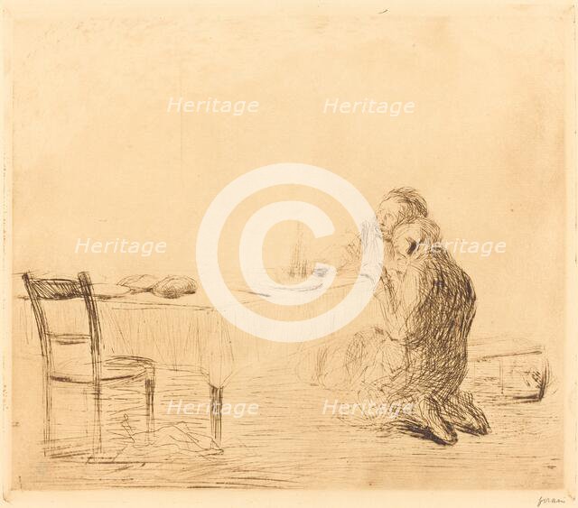 After the Vision (second plate), 1902/1907. Creator: Jean Louis Forain.