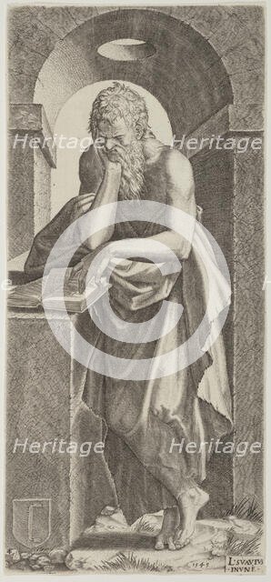 St Simon. Plate 4. From: Christ and the Apostles, 1545. Creator: Lambert Suavius.