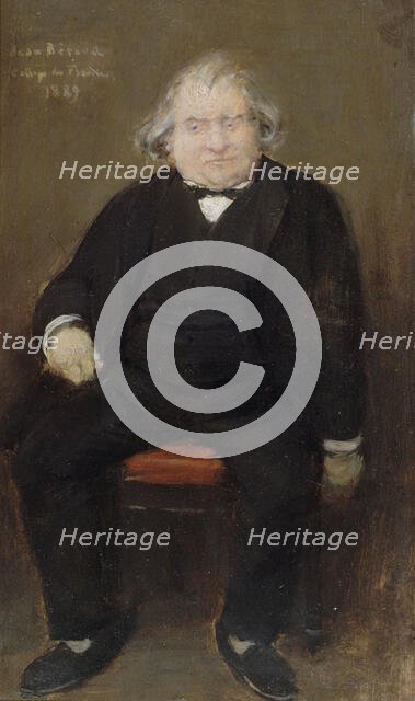 Portrait of Ernest Renan (1823-1892), 1889. Creator: Béraud, Jean (1849-1936).