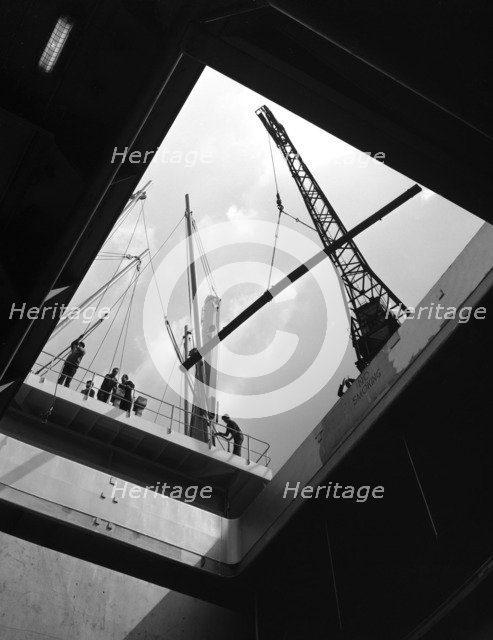 View from the hold of the 'Manchester Renown', Manchester, 1964.  Artist: Michael Walters